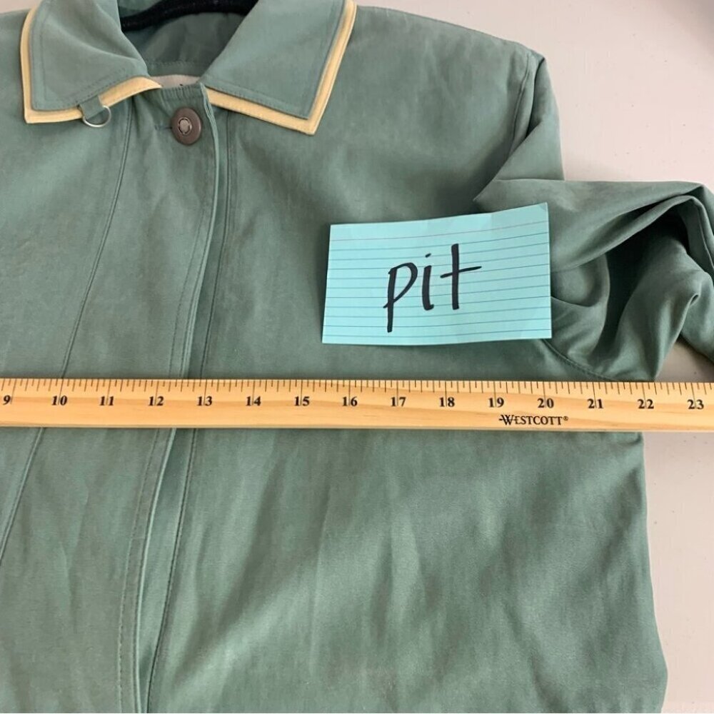 VINTAGE Moss Green Light Fisherman Core Coat Jacket Size M - Picture 7 of 15